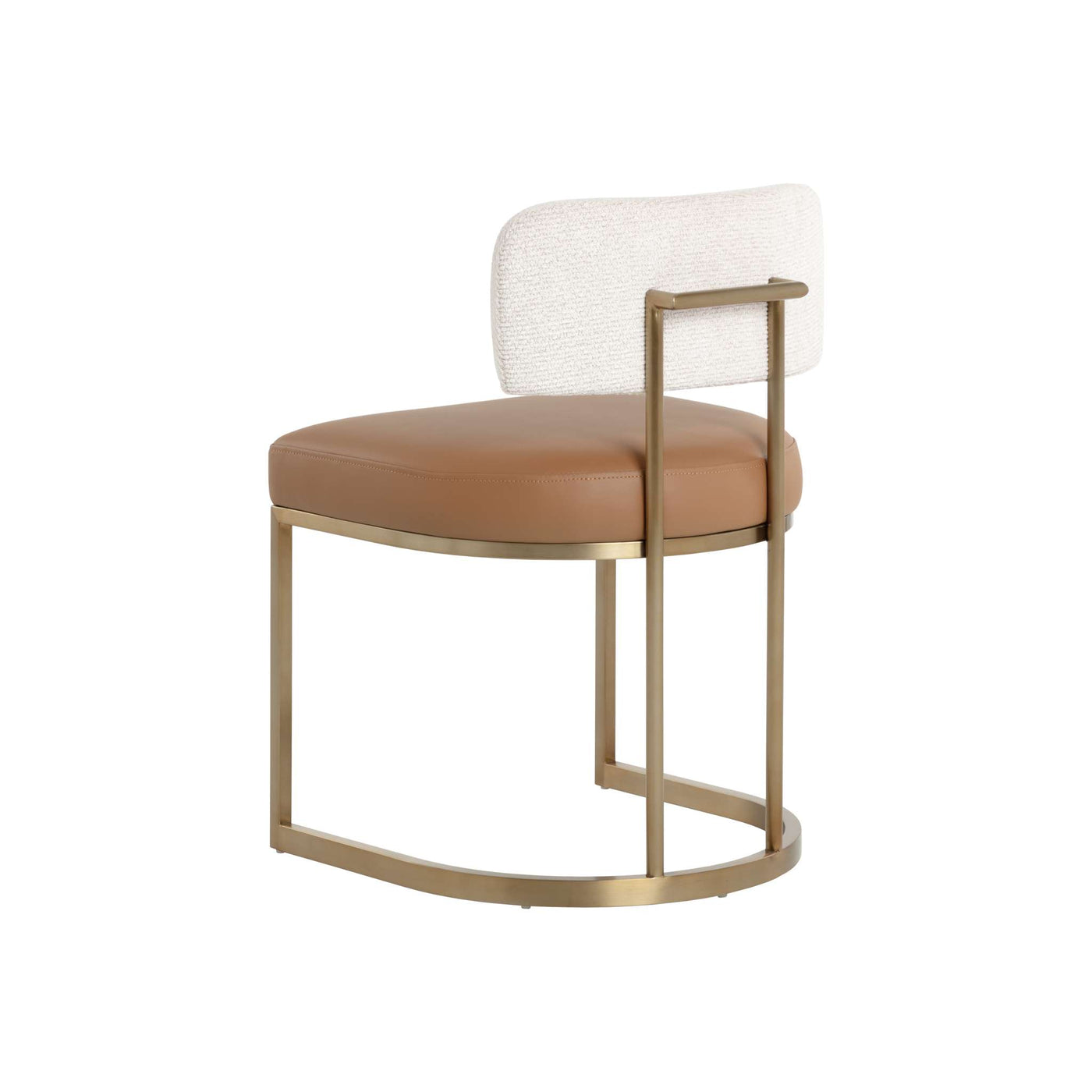 LARISSA DINING CHAIR - NAPA COGNAC / RHEA LIGHT BARLEY