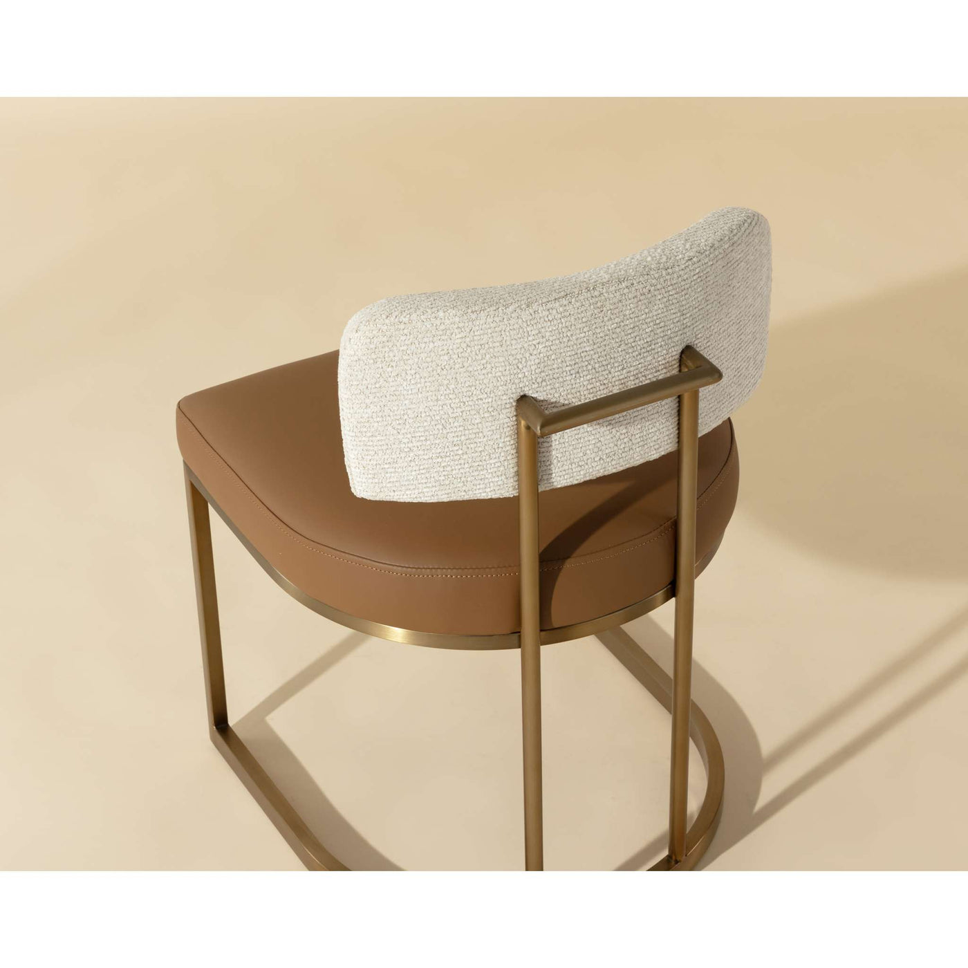 Larissa Dining Chair - Napa Cognac / Rhea Light Barley