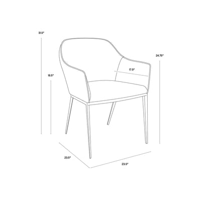 Stanis Dining Armchair - White