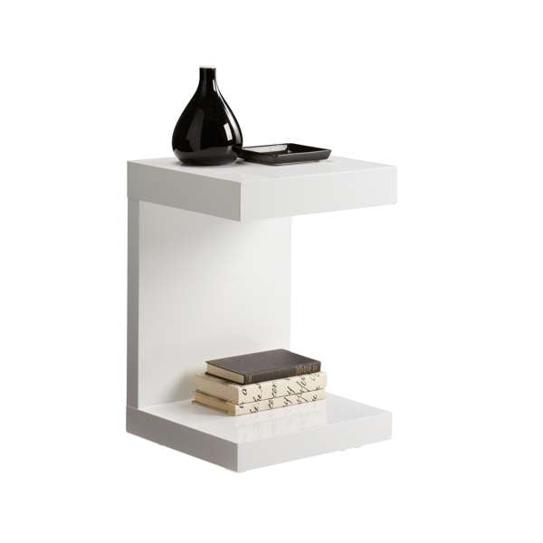 Bachelor End Table - High Gloss White