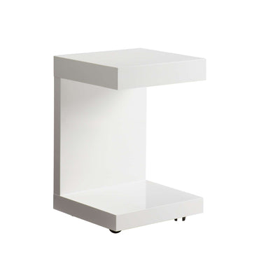 BACHELOR END TABLE - HIGH GLOSS WHITE