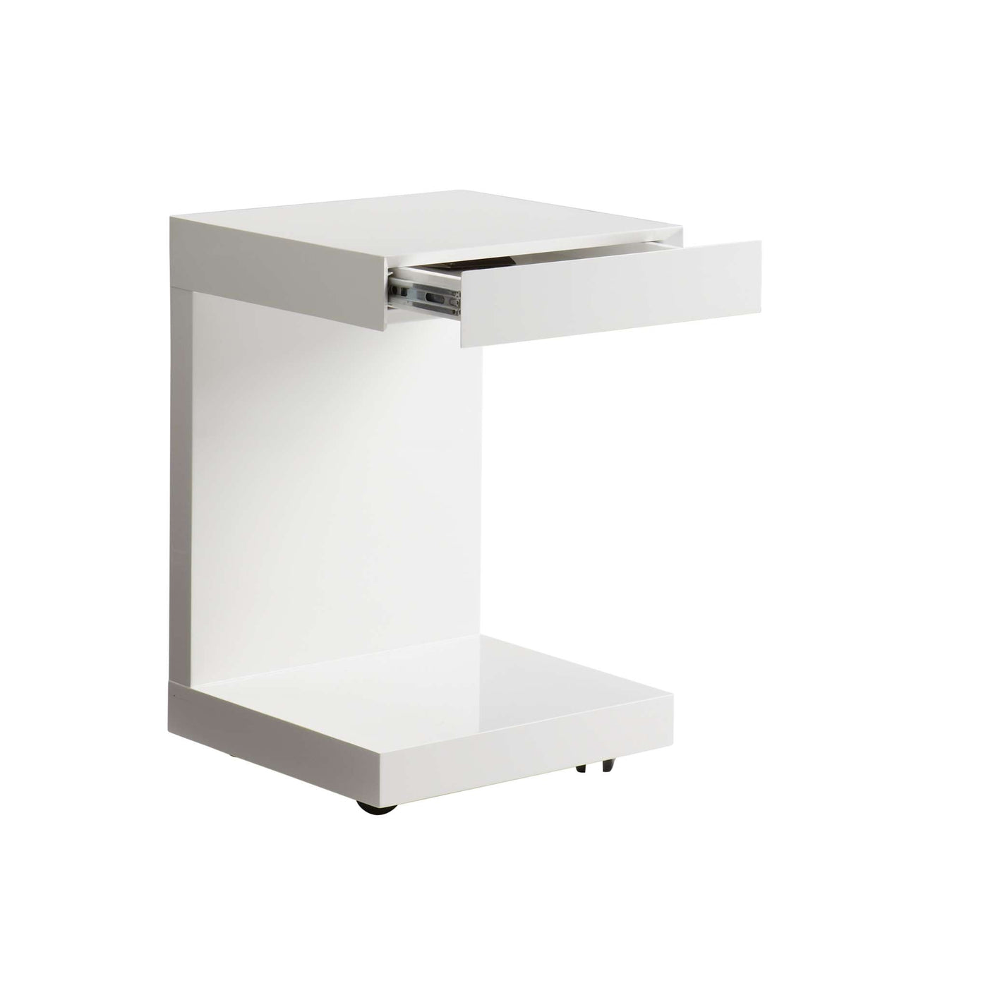 BACHELOR END TABLE - HIGH GLOSS WHITE