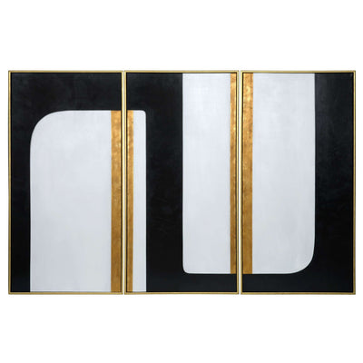 THE PATH (SET OF 3) - 30" X 60" - GOLD FLOATER FRAME