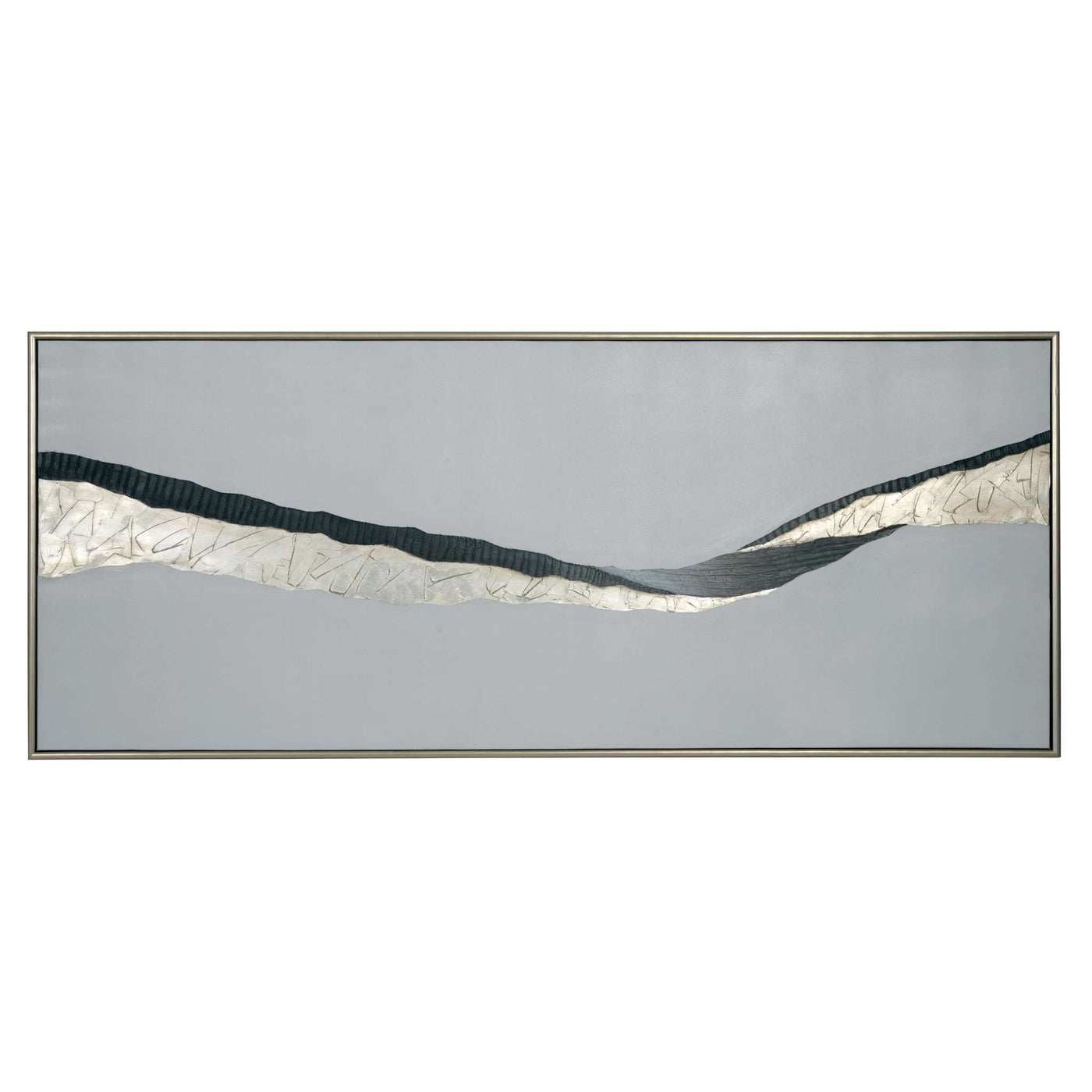 Frequency - 72" X 30" - Silver Floater Frame