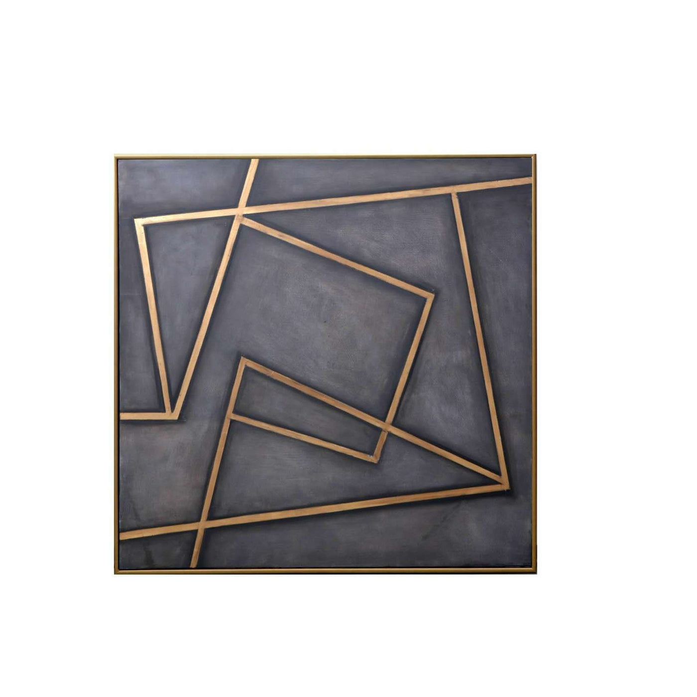 In A Maze - 60" X 60" - Gold Floater Frame