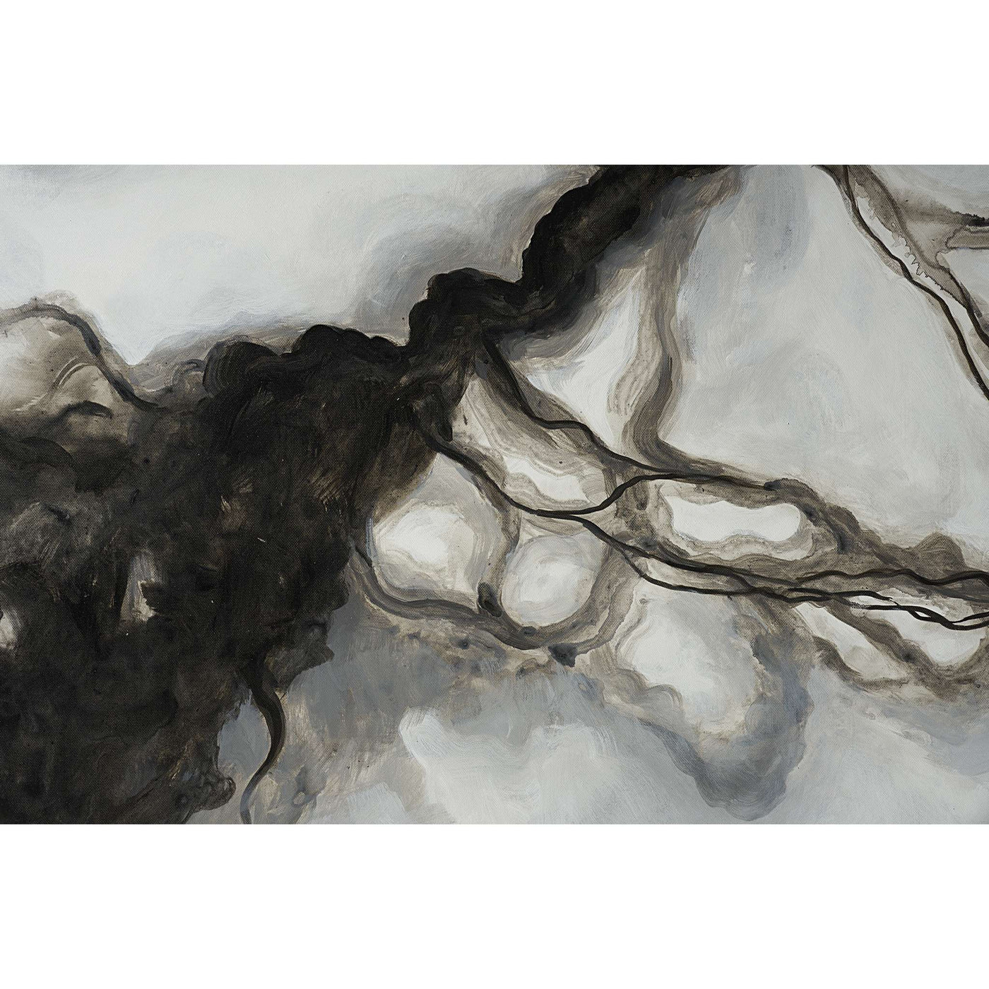 SMOKE SCREEN - 72" X 48" - BLACK FLOATER FRAME