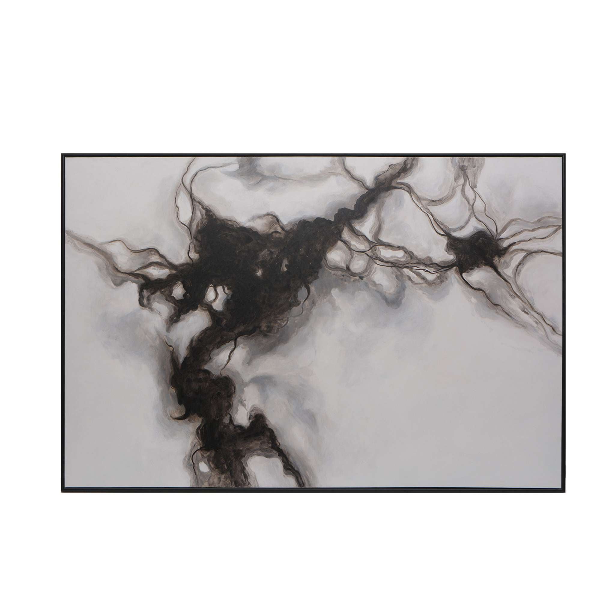 SMOKE SCREEN - 72" X 48" - BLACK FLOATER FRAME