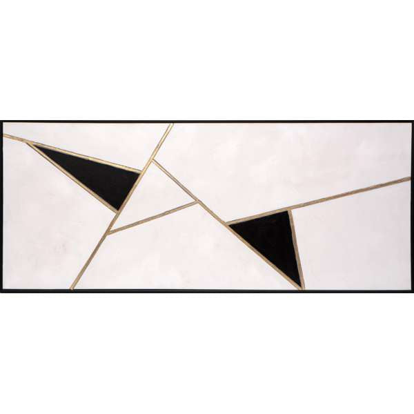 GEOMETRIC RELATION - 72" X 30" - BLACK FLOATER FRAME