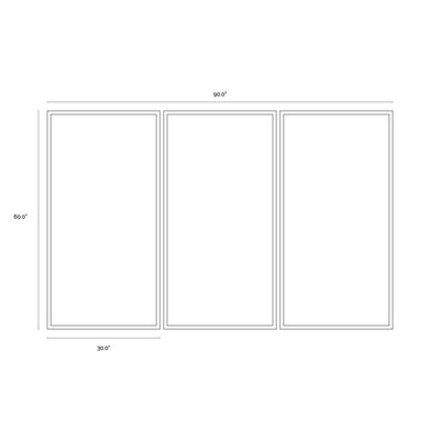 BOXED IN (SET OF 3) - 30" X 60" - BLACK FLOATER FRAME