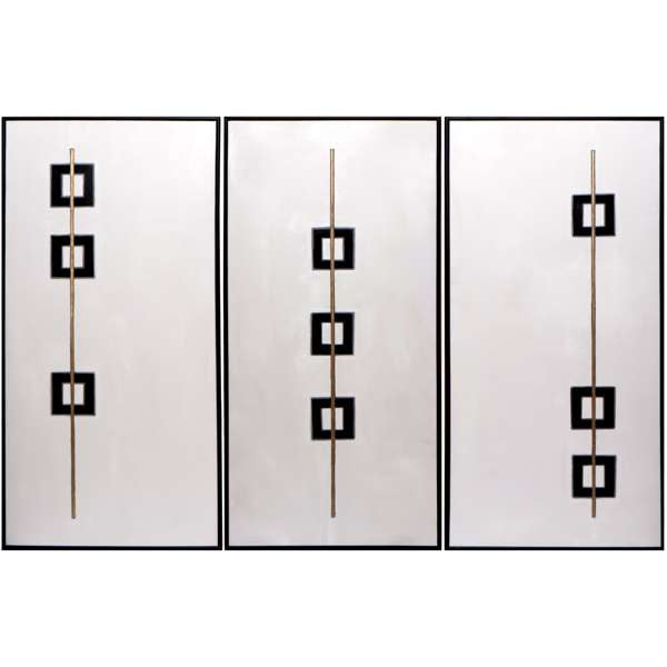 BOXED IN (SET OF 3) - 30" X 60" - BLACK FLOATER FRAME