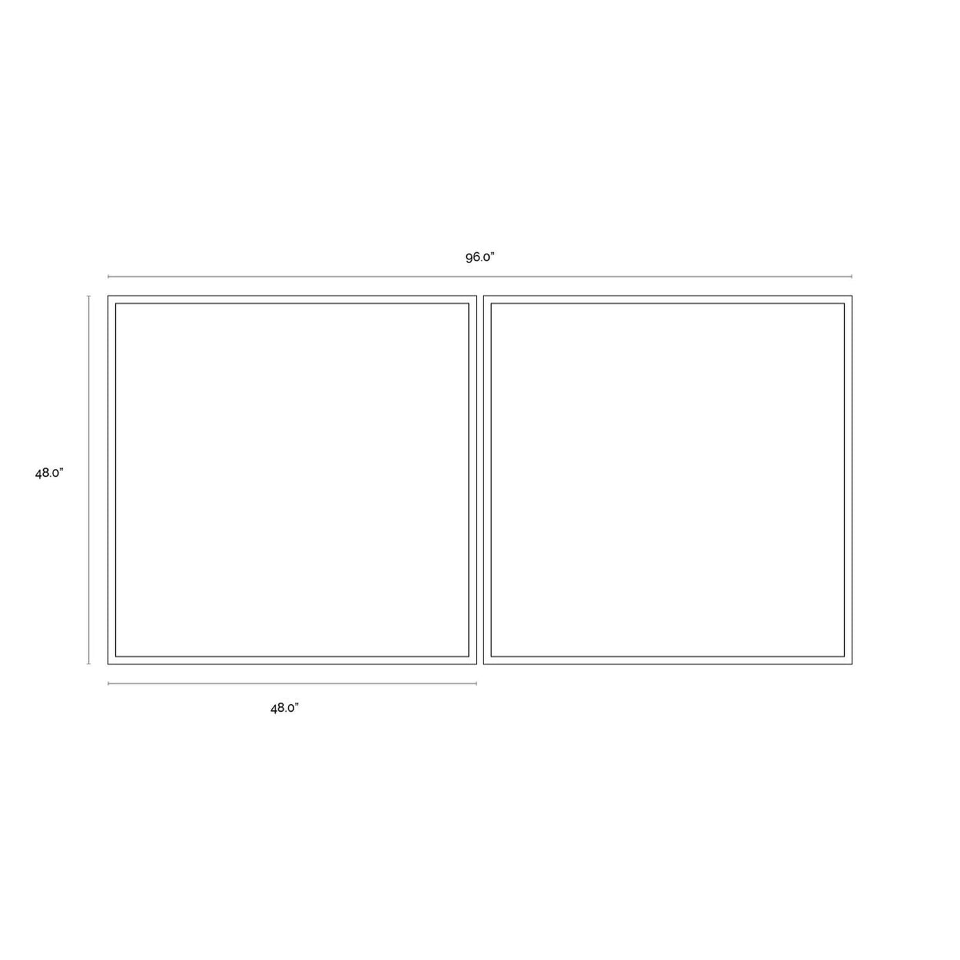 Crosshatch (Set Of 2) - 48" X 48" - Black Floater Frame