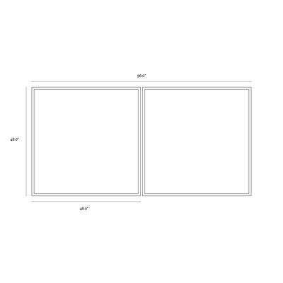 CROSSHATCH (SET OF 2) - 48" X 48" - BLACK FLOATER FRAME