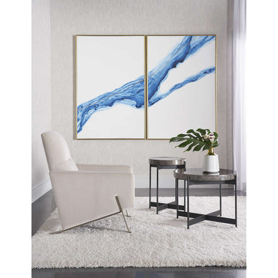 FLUIDITY (SET OF 2) - 40" X 60" - GOLD FLOATER FRAME