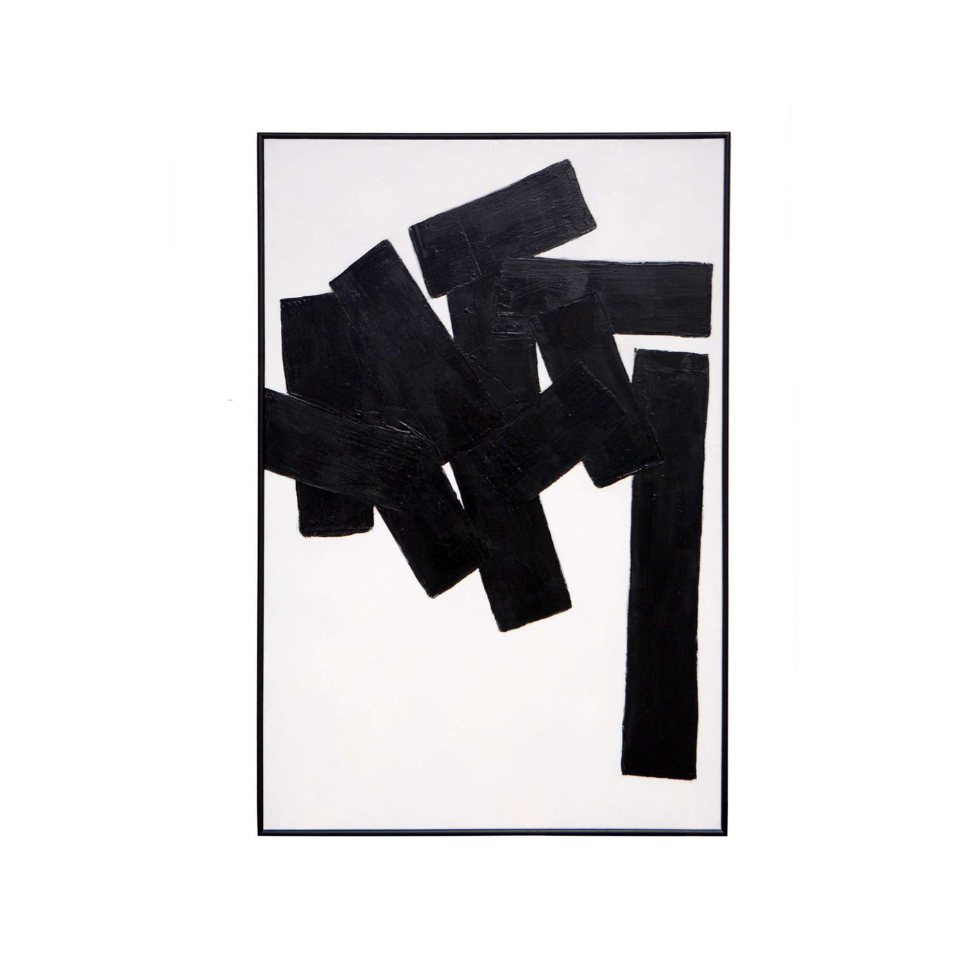 Building Blocks - 48" X 72" - Black Floater Frame