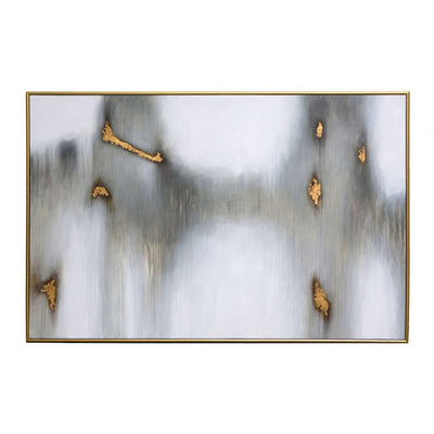 Water Marks - 72" X 48" - Gold Floater Frame