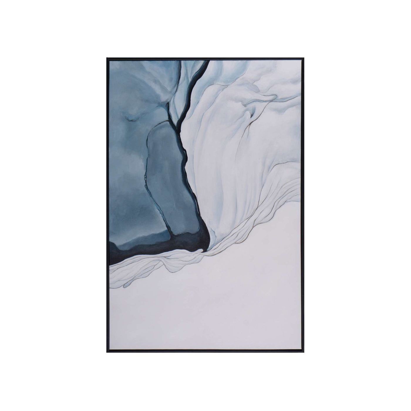 Glacial Rock - 48" X 72" - Black Floater Frame