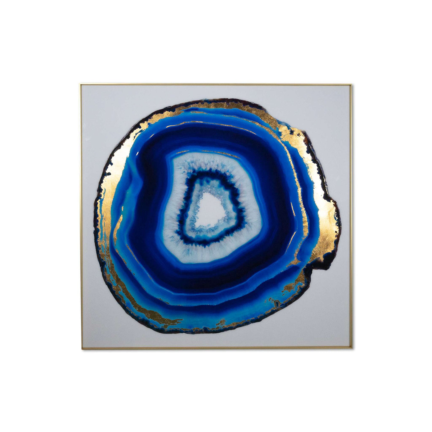 Blue Agate - 48" X 48" - Gold Frame