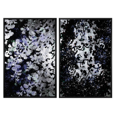 FLORAL FANTASY (SET OF 2) - 40" X 60" - CHARCOAL FRAME