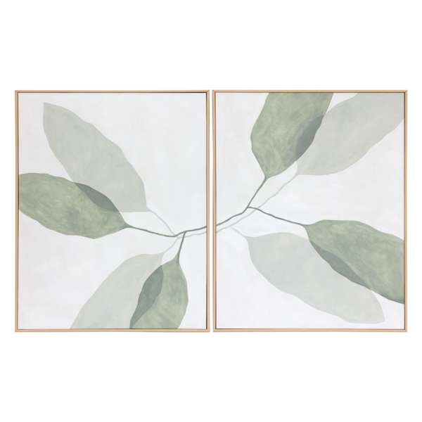 CALM REFLECTION (SET OF 2) - 40" X 50" - NATURAL FLOATER FRAME