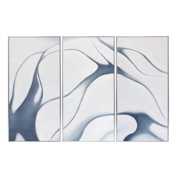 Meditation (Set Of 3) - 30" X 60" - Silver Floater Frame