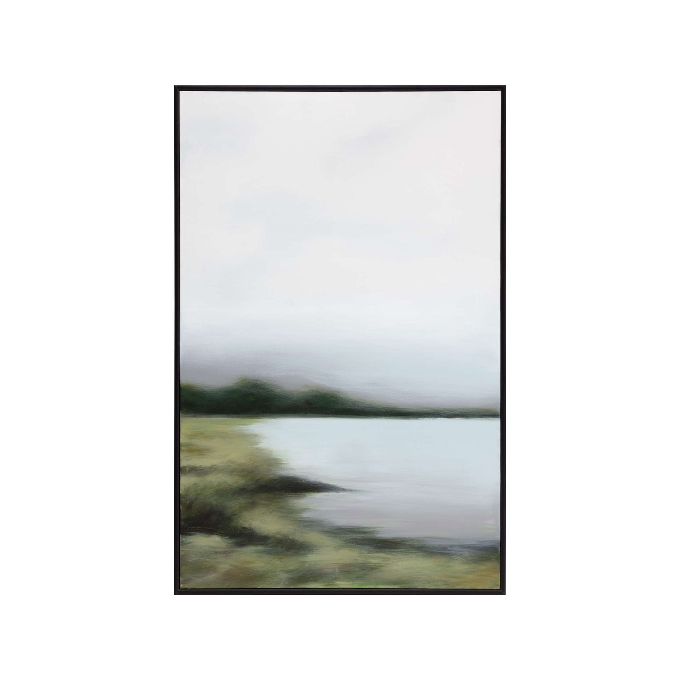 Lakeside Views (Set Of 2) - 36" X 48" - Black Floater Frame