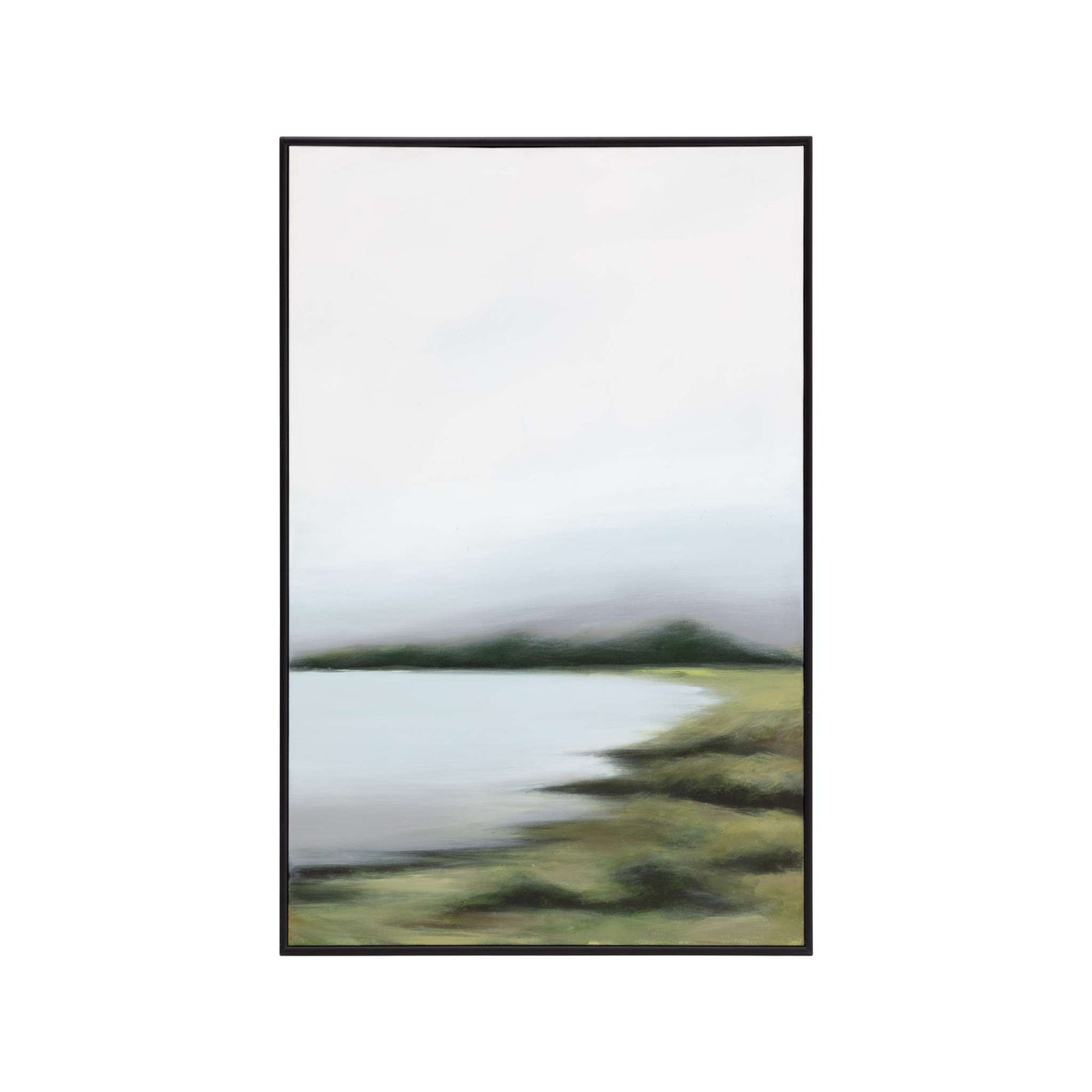 Lakeside Views (Set Of 2) - 36" X 48" - Black Floater Frame