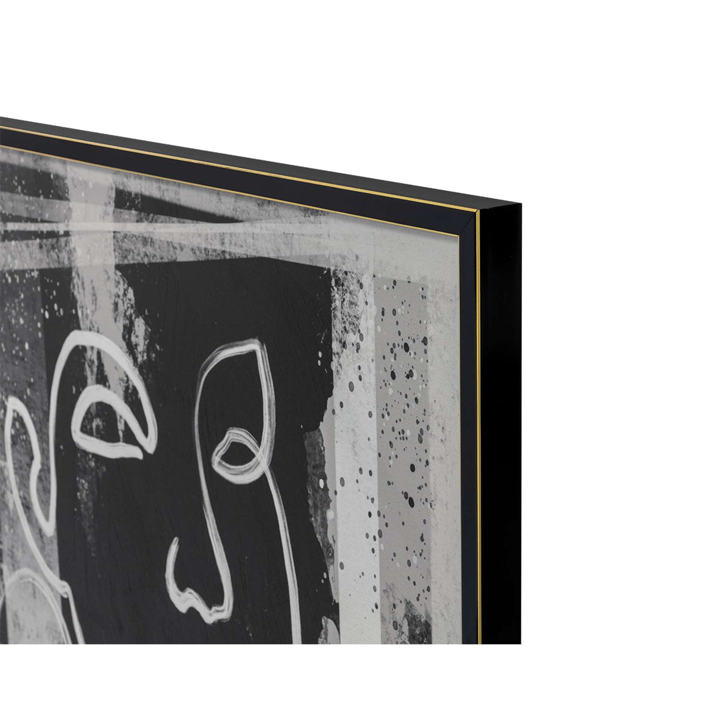 FACE TO FACE (SET OF 2) - 40" X 60" - BLACK FLOATER FRAME