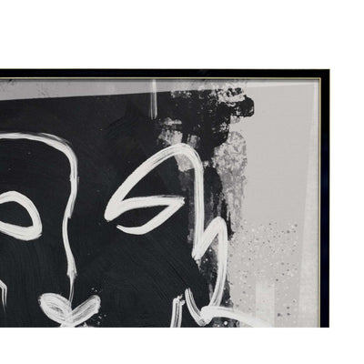 FACE TO FACE (SET OF 2) - 40" X 60" - BLACK FLOATER FRAME