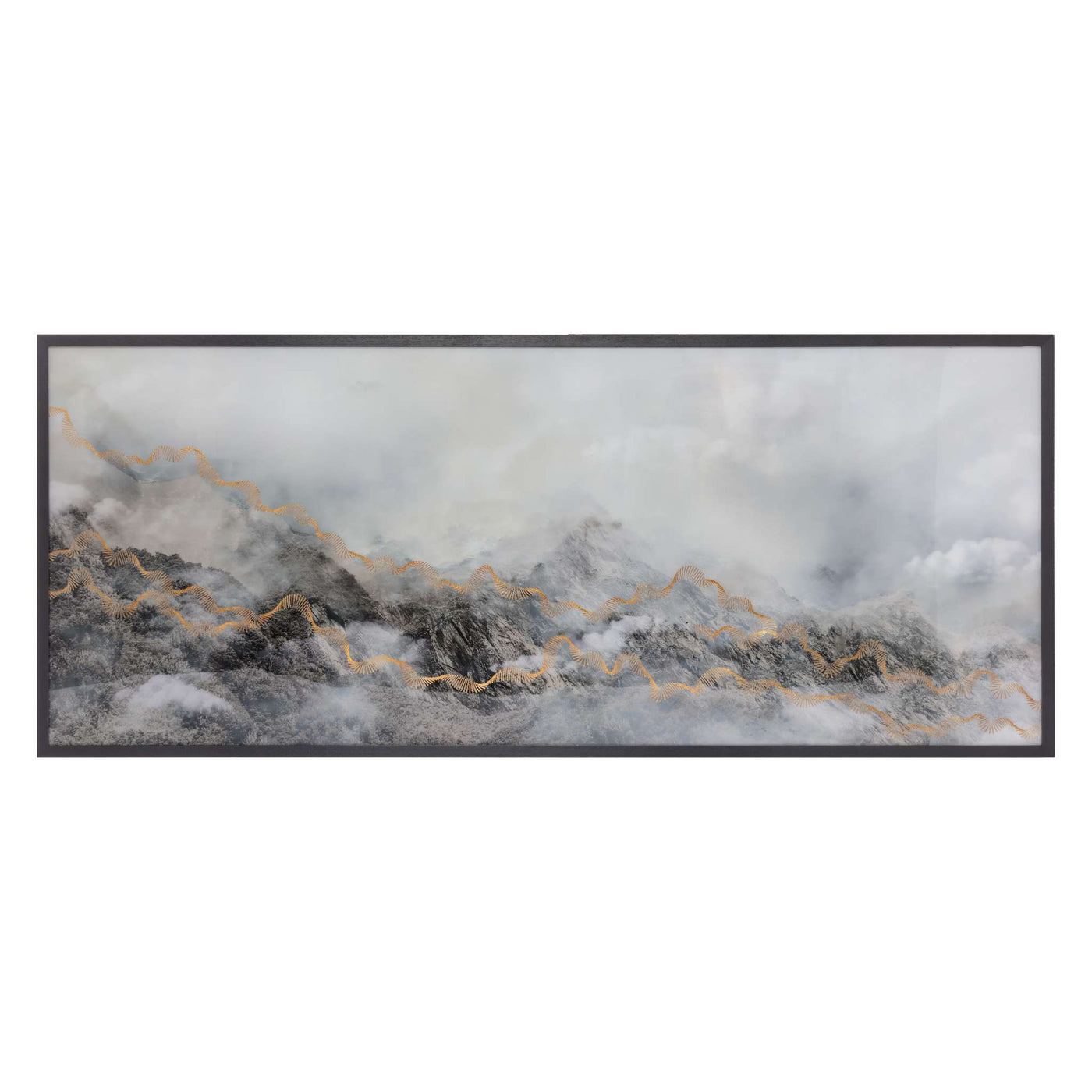 Mystic Mountain - 72" X 30" - Black Frame