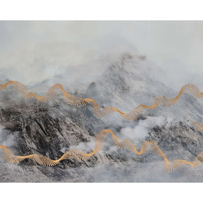 Mystic Mountain - 72" X 30" - Black Frame