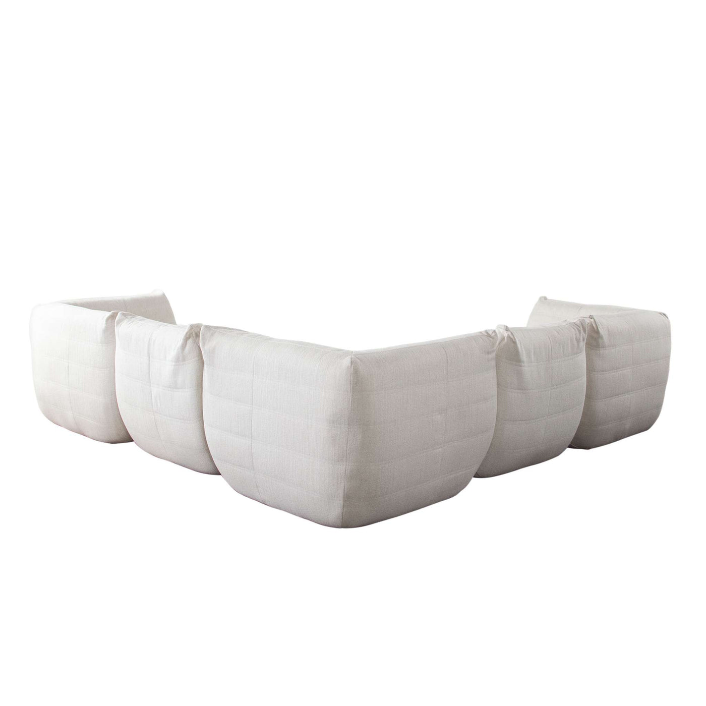 Ezra 5PC Corner Sectional in Cream Fabric by Diamond Sofa