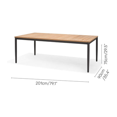 Amazonia Mate Rectangular Big Patio Dining Table