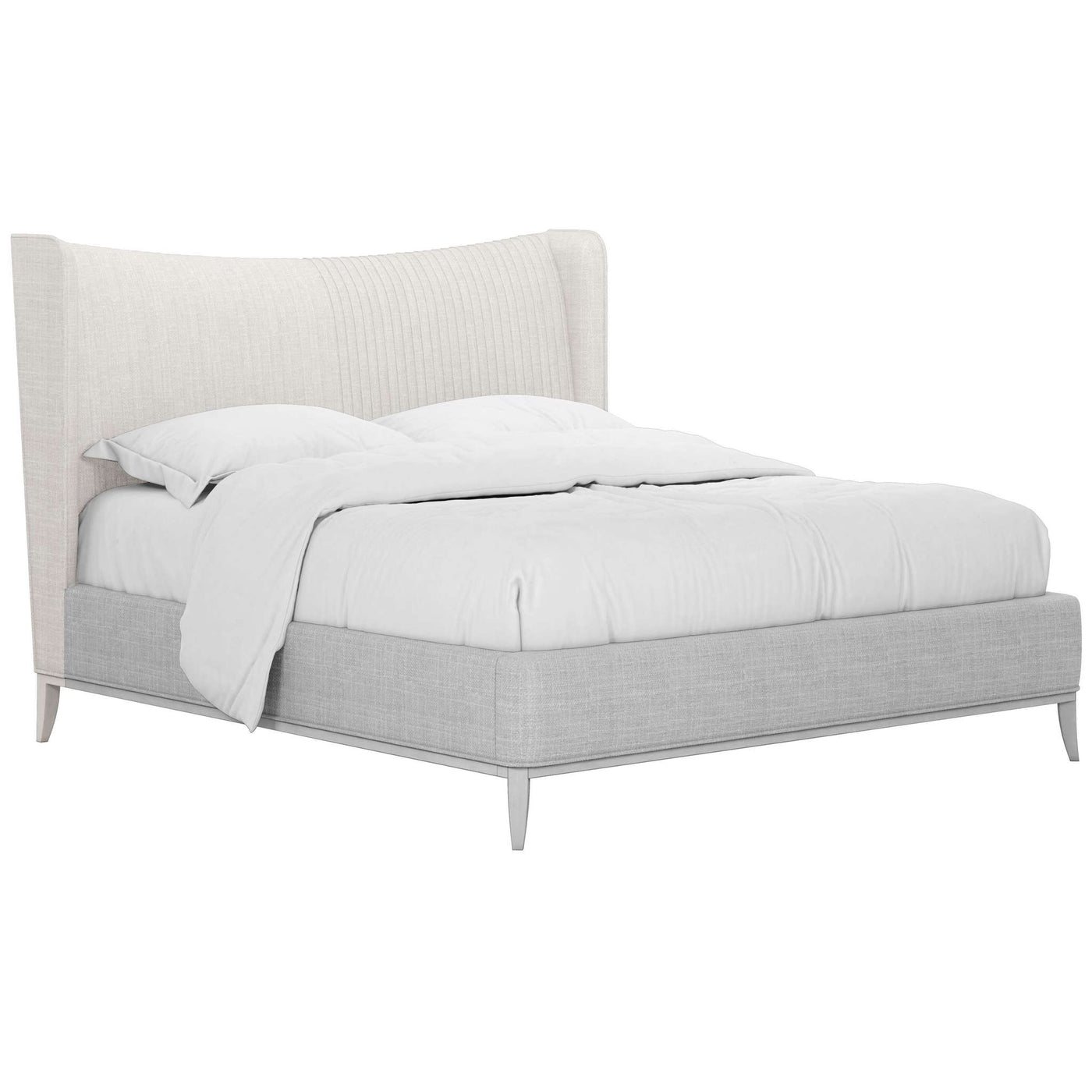 Mezzanine King Upholstered Shelter Headboard