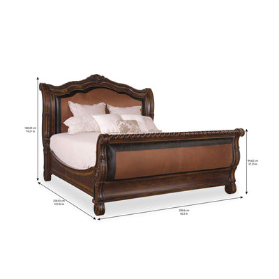 Valencia Upholstered Sleigh Bed