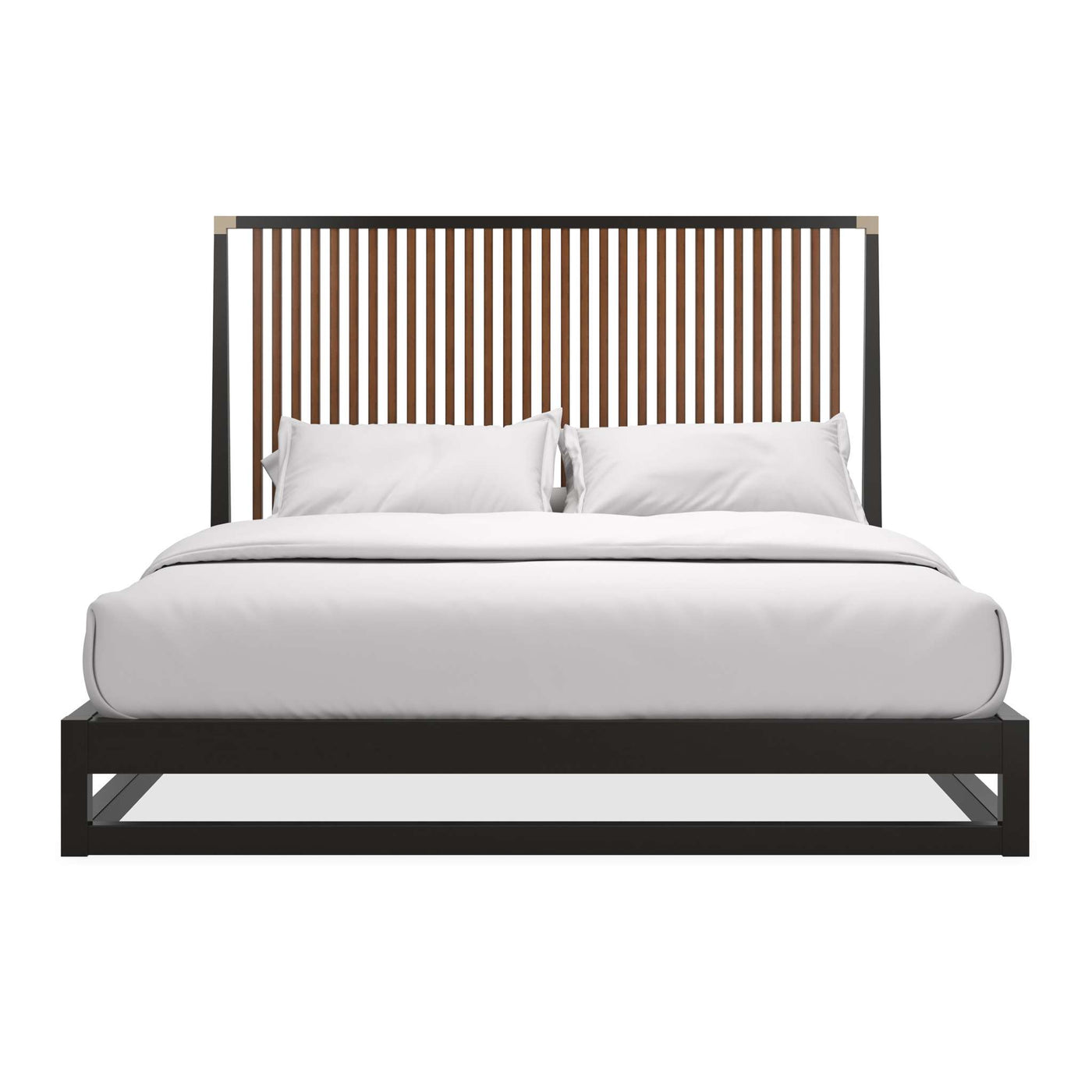 * Pinstripe Slatted Bed Dark - Kg