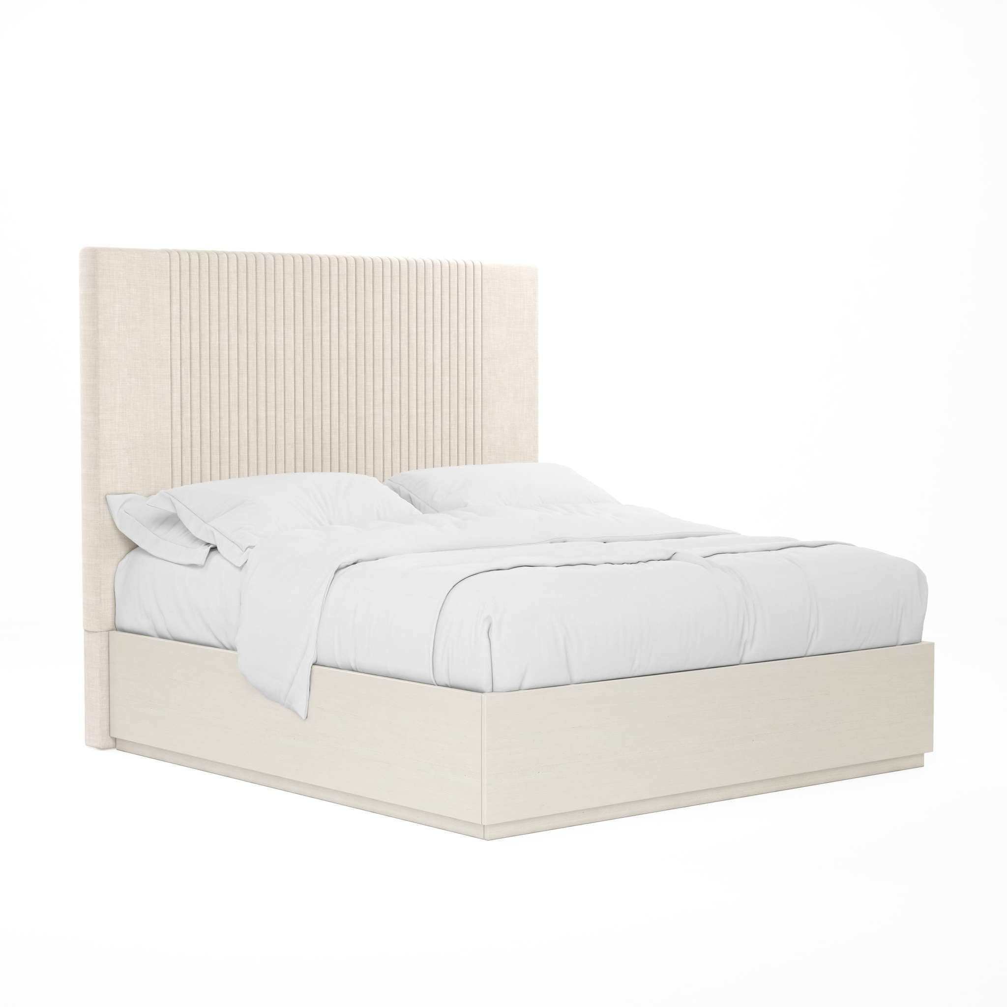 Blanc Upholstered Panel Bed