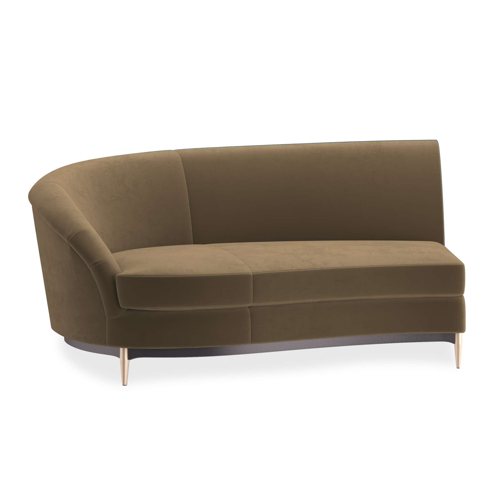 Three's Company Sofa & Chaise Sectionals (brown)