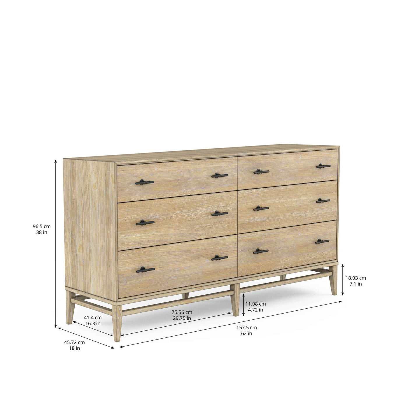 Frame Dresser- Six Drawers