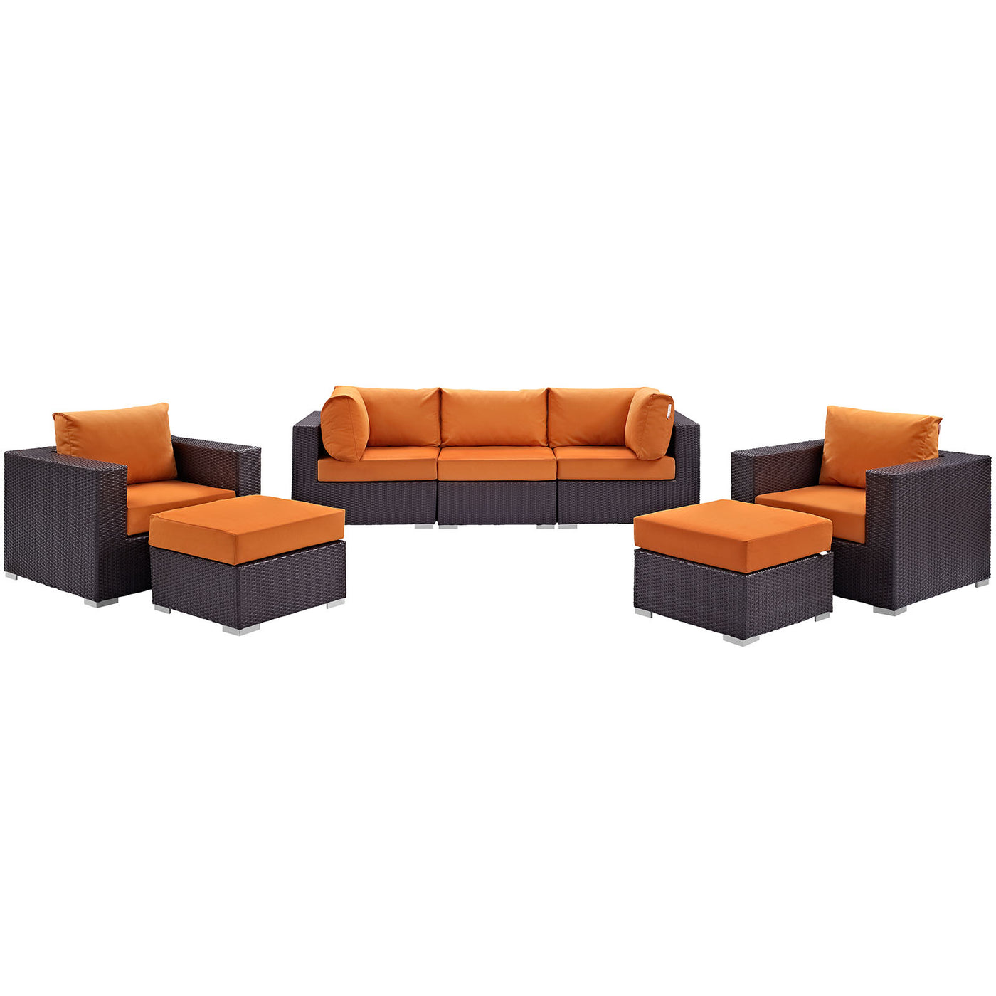 Convene 7 Piece Outdoor Patio Sectional Set