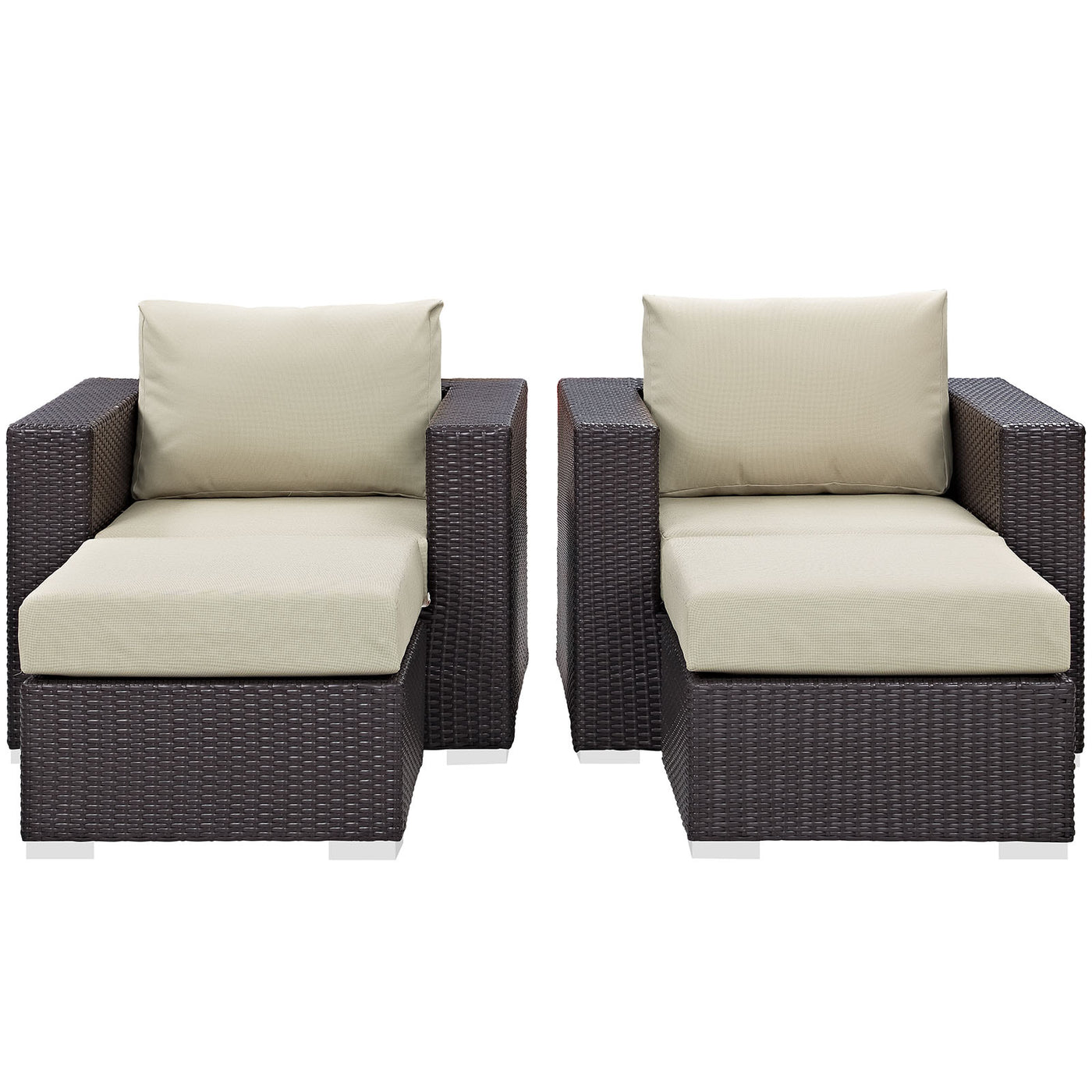 Convene 4 Piece Outdoor Patio Sectional Set