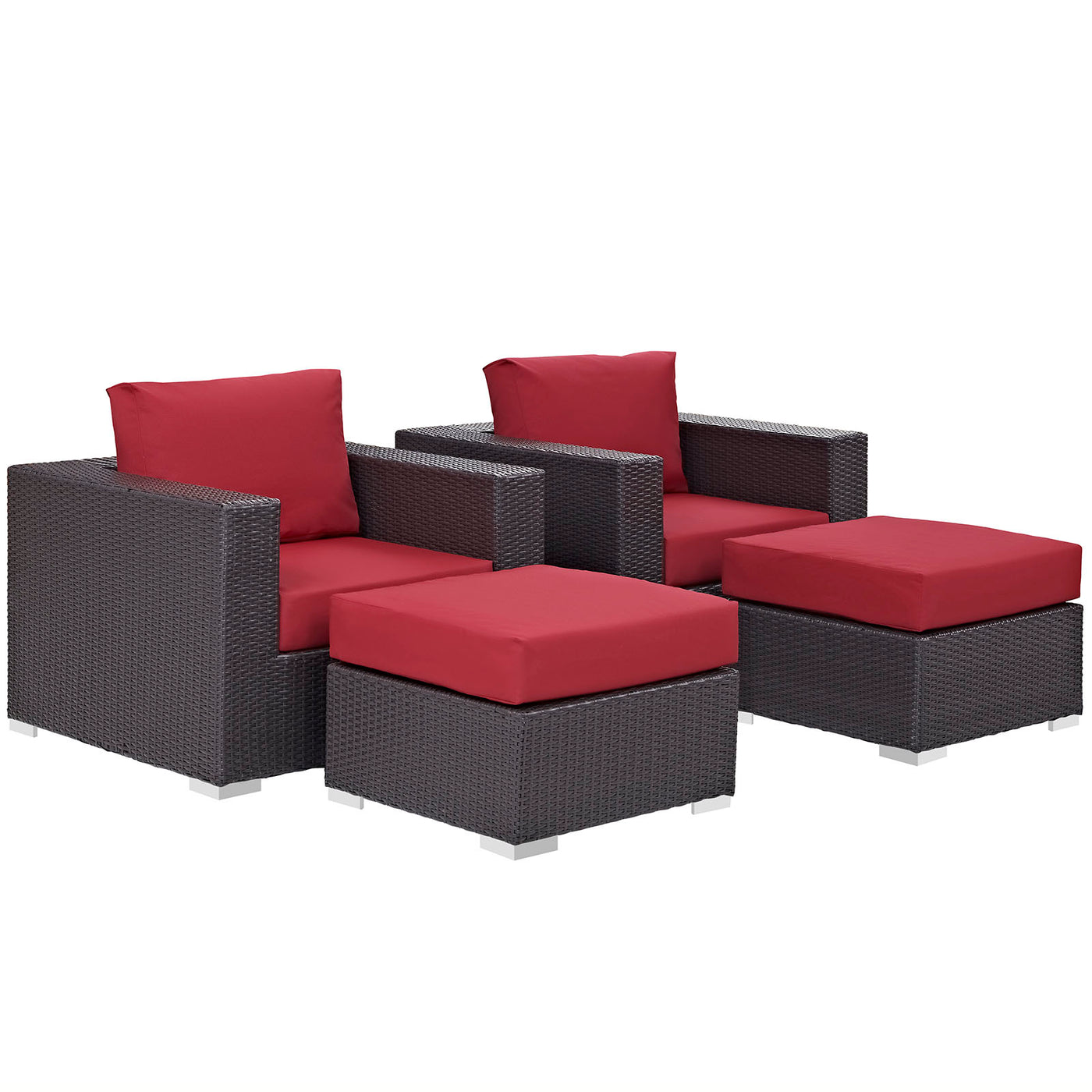 Convene 4 Piece Outdoor Patio Sectional Set