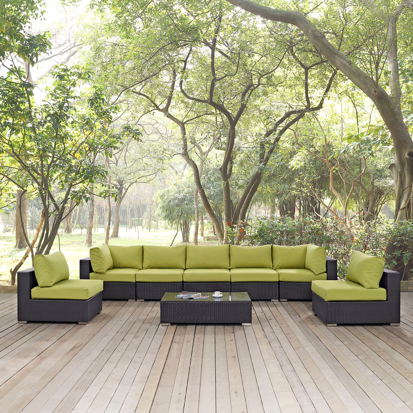 Convene 8 Piece Outdoor Patio Sectional Set