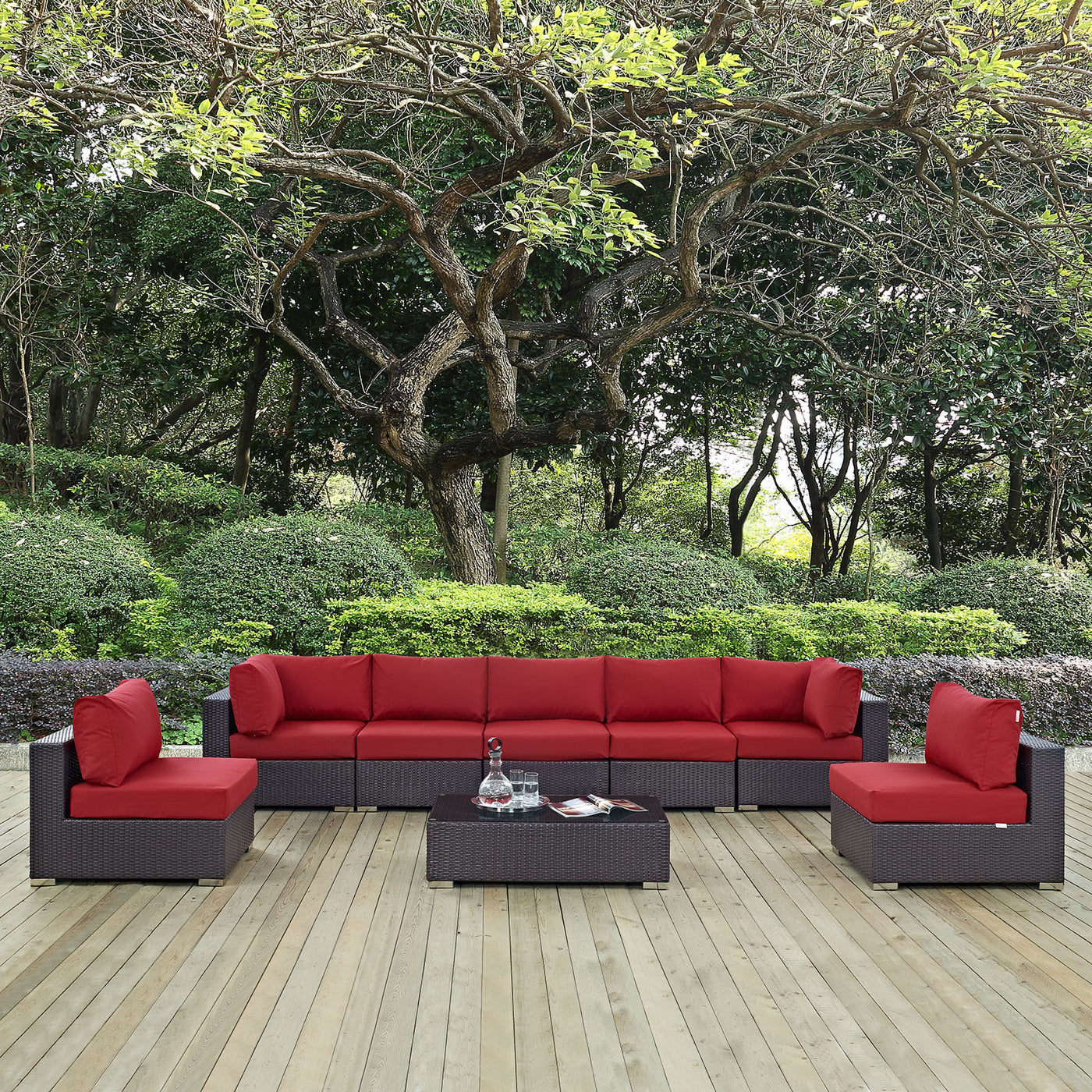 Convene 8 Piece Outdoor Patio Sectional Set