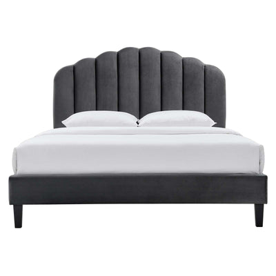 Daisy Performance Velvet Queen Platform Bed