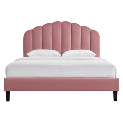 Daisy Performance Velvet Queen Platform Bed