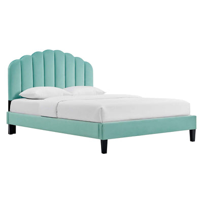 Daisy Performance Velvet Queen Platform Bed