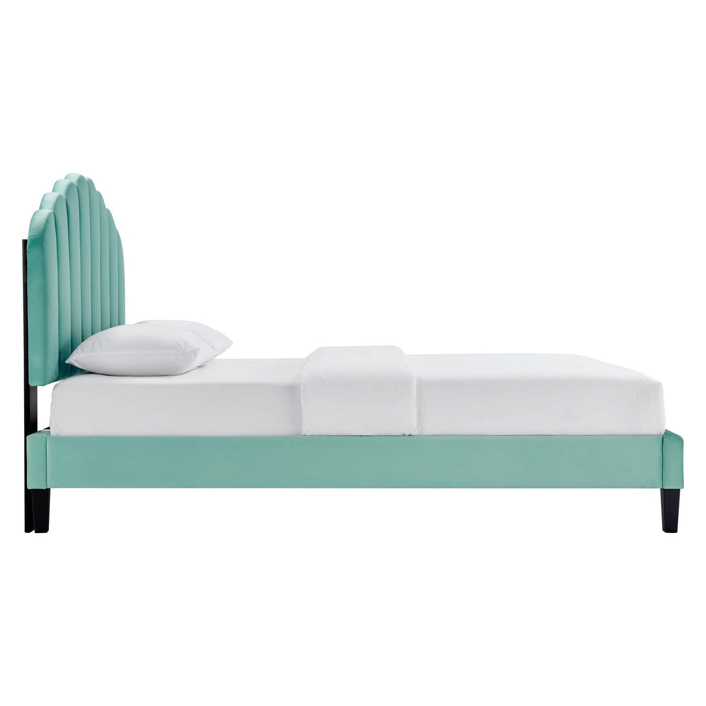 Daisy Performance Velvet Queen Platform Bed