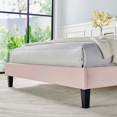 Daisy Performance Velvet Queen Platform Bed