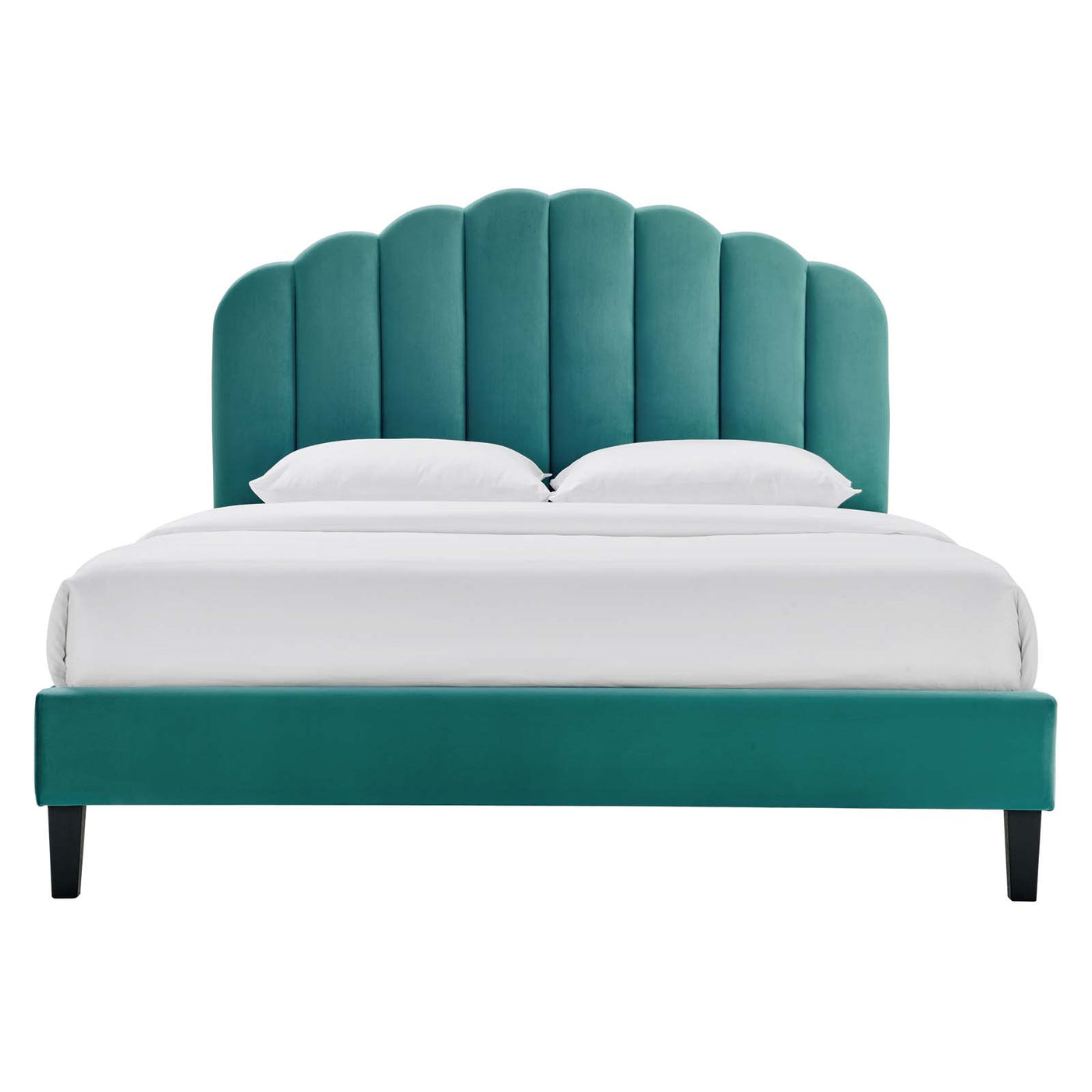 Daisy Performance Velvet Queen Platform Bed