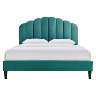 Daisy Performance Velvet Queen Platform Bed